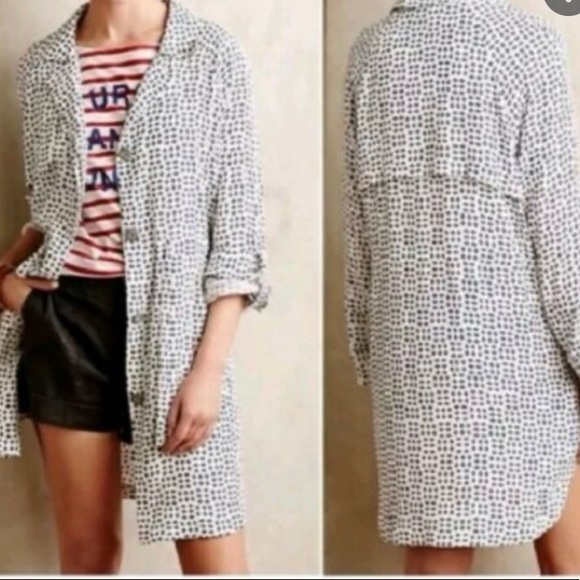 NWT Anthropologie Cartonnier Trench Shirt Dress/Jacket L - Picture 3 of 4